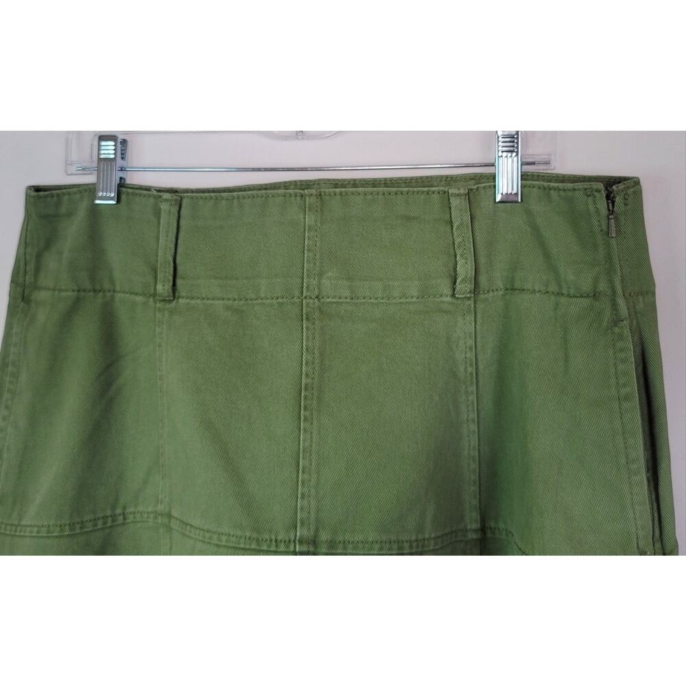 FREE ASSEMBLY Flared Skirt with Yoke Military Green w/Pockets Womens Size: 12 - Picture 4 of 15